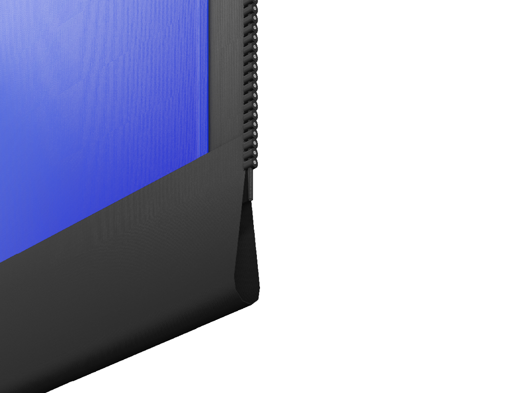 Профиль безопасности полотна можно эксплуатировать при температуре до -15 °C. Полотно из непрозрачного армированного ПВХ плотностью 900–1 200 г/м².